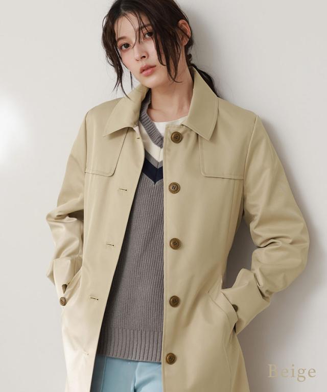 ベージュ トレンチコート シングル シングルトレンチ