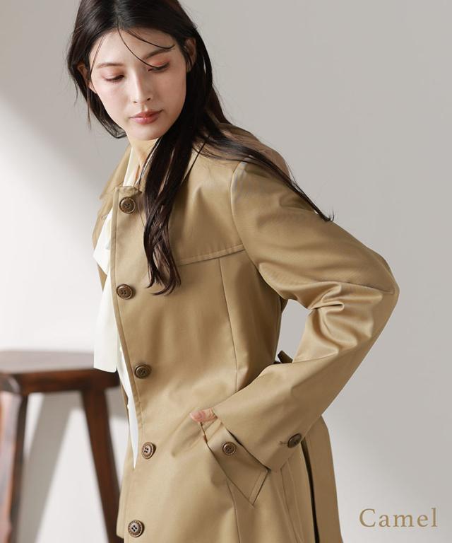 キャメル トレンチコート シングル シングルトレンチ