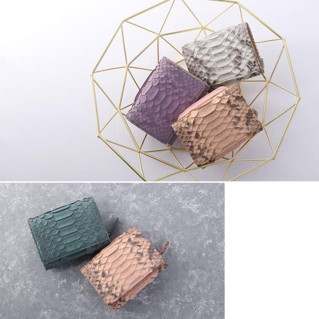 ダイヤモンドパイソン ミニ財布 レディース