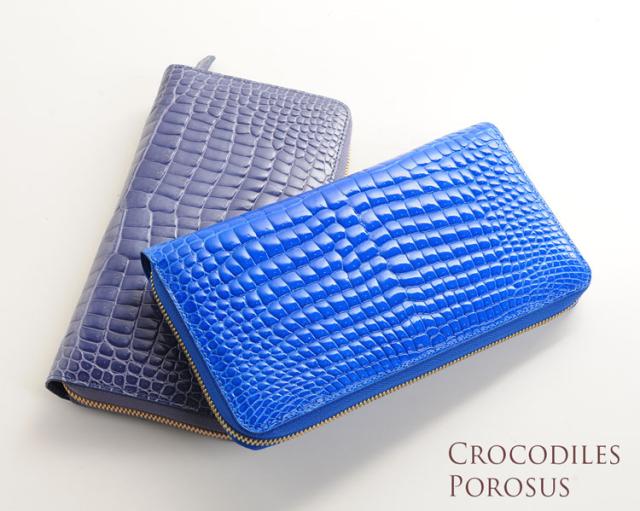 スモール クロコダイル ポロサス メンズ 長財布 手帳型