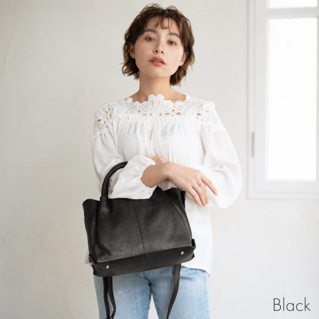 本革 トート バッグ ショルダーベルト付き 2way