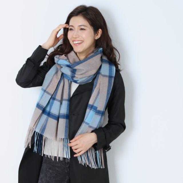 2重巻きするのにちょうどいいサイズのカシミヤストール