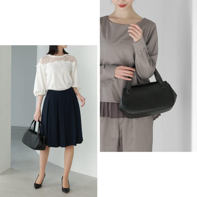 牛革 フォーマルバッグ 日本製 ブラック