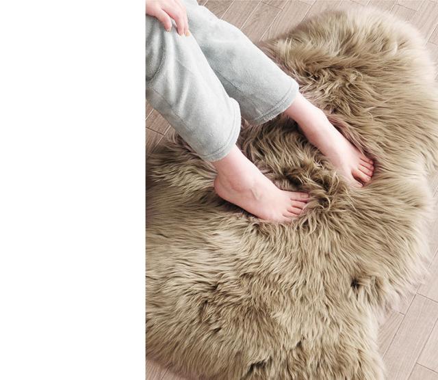 リアル ムートン ラグ 70 130