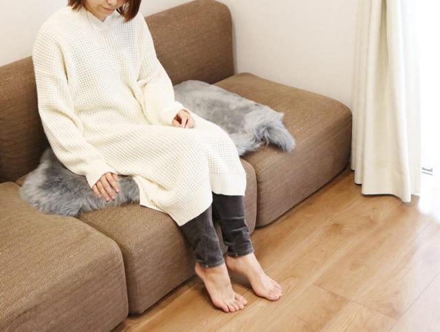 リアル ムートン ラグ 70 130