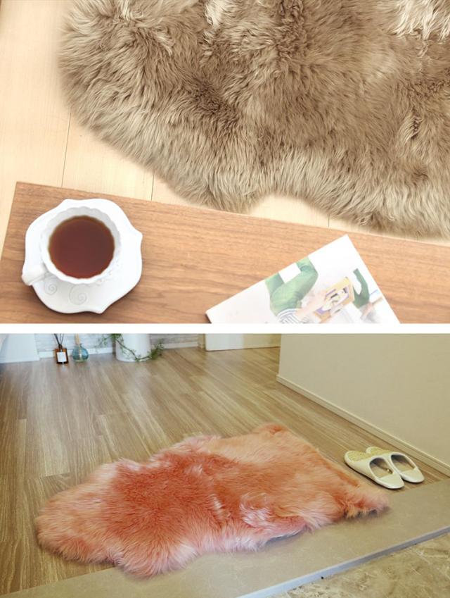 ムートンラグ 全4色 マット ふかふか