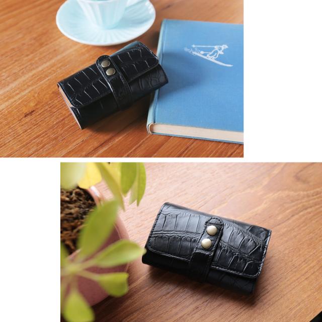 クロコダイル カードケース 蛇腹