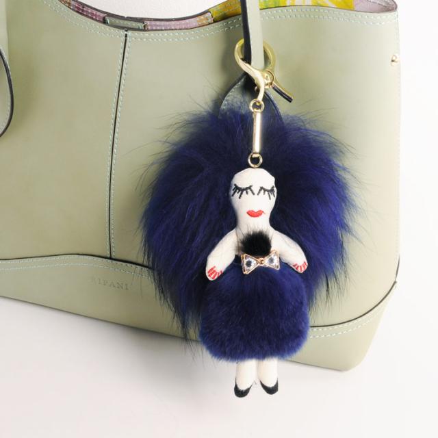 バッグチャーム 人形 ドール キーホルダー ファー