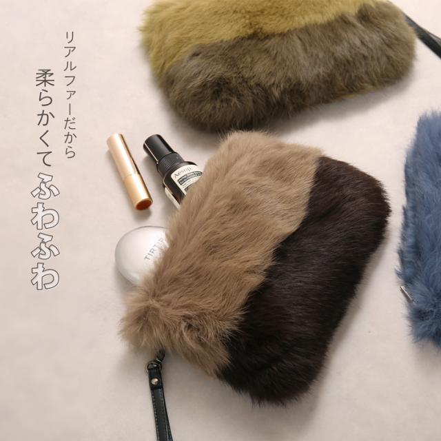 ファー ポーチ モコモコ ふわふわ ミニバッグ