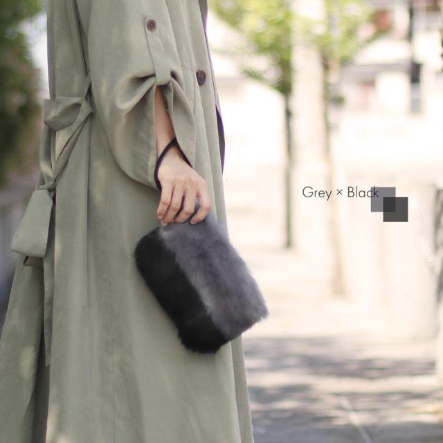 ファー ポーチ モコモコ ふわふわ ミニバッグ