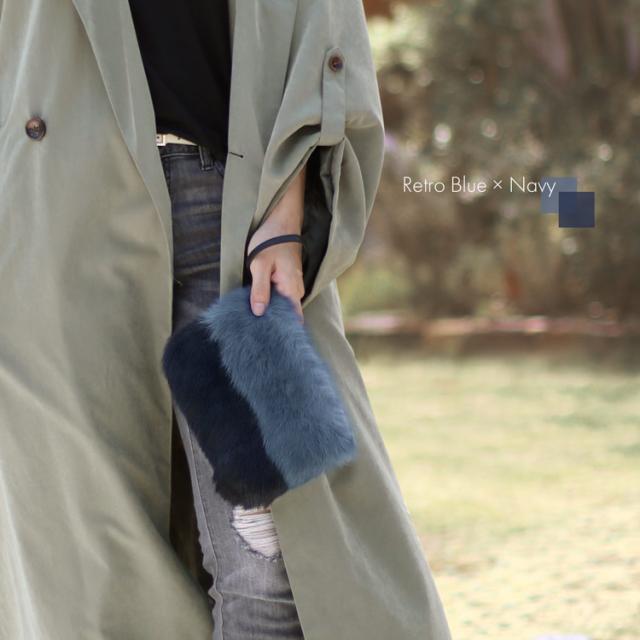 ファー ポーチ モコモコ ふわふわ ミニバッグ