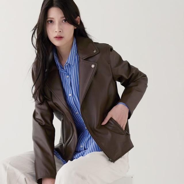 ラム レザー ジャケット ダブル ライダース レディース