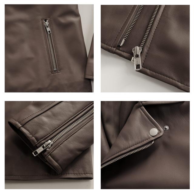 ラム レザー ジャケット ダブル ライダース レディース