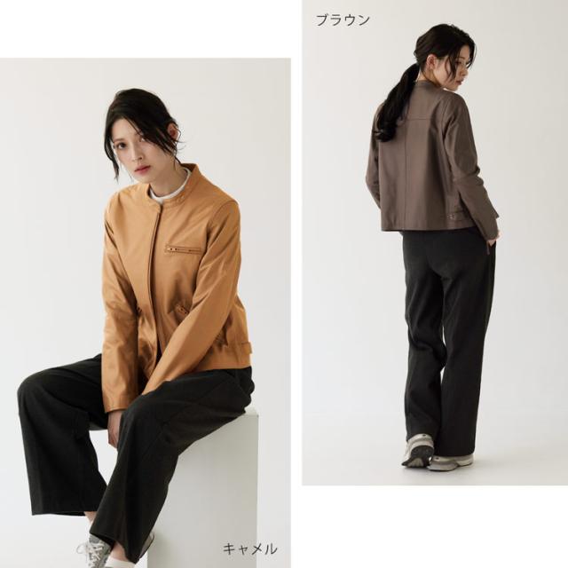 ラム ジャケット ライダース レディース