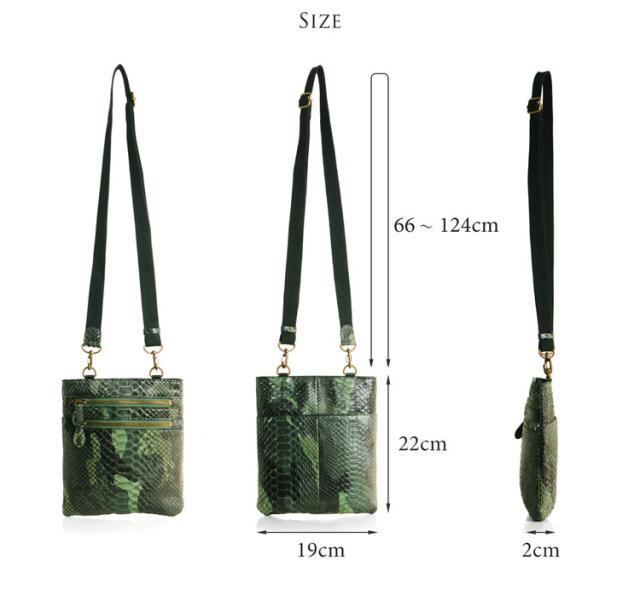 ヘビ革 パイソン サコッシュ ショルダーバッグ