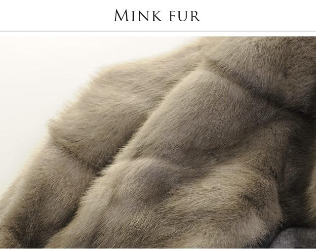 ミンク トリミング スーパー ロング コート カシミヤ ブレンド ウール Filomo