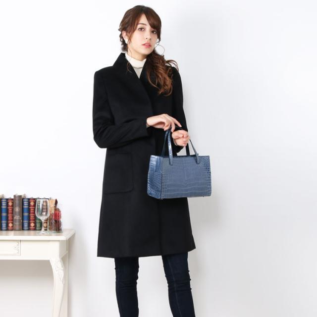 ブラック フォーマル カシミヤ 100% コート