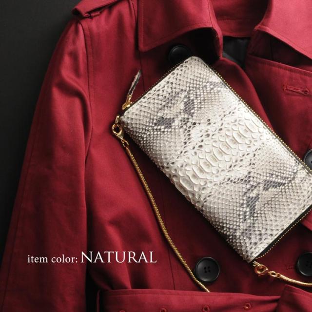 ダイヤモンド パイソン 長財布 ショルダーウォレット 蛇革 ショルダー