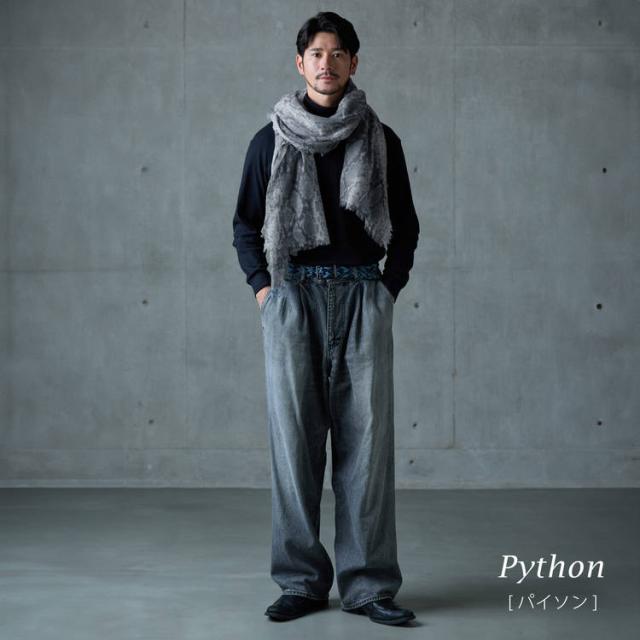 カシミヤ ストール ガーゼ パイソン