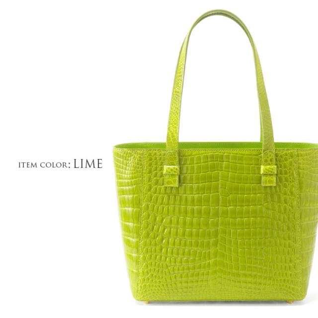 クロコダイル トートバッグ レディース シャイニング 加工 肩掛け あおりポケット 付き 全8色(No.06001292) クロコダイル トートバッグ レディース シャイニング 加工 肩掛け