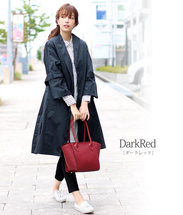 トートバッグ ダーク レッド 本革