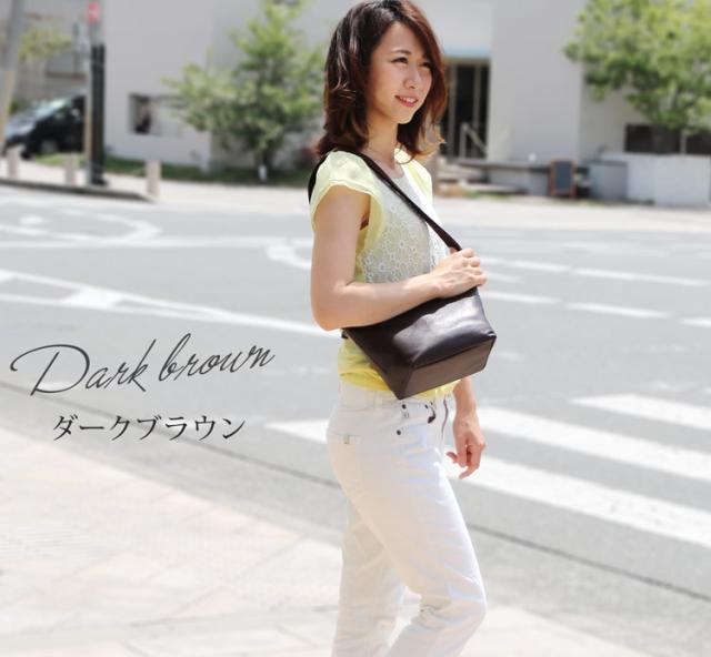 Jamale 日本製 ジャマレ 牛革 防水 加工 ショルダーバッグ 茶色 雨 撥水