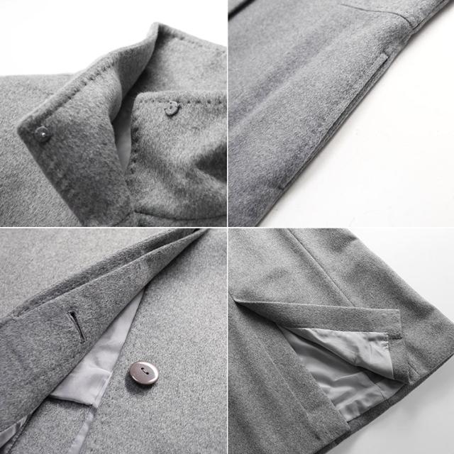 比翼仕立てのカシミヤ100％コート