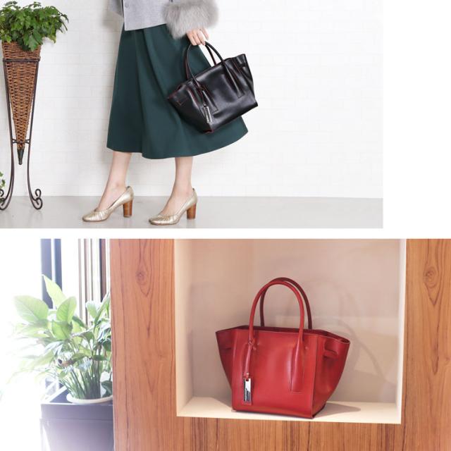 フェミニンでシンプルなハンドバッグ