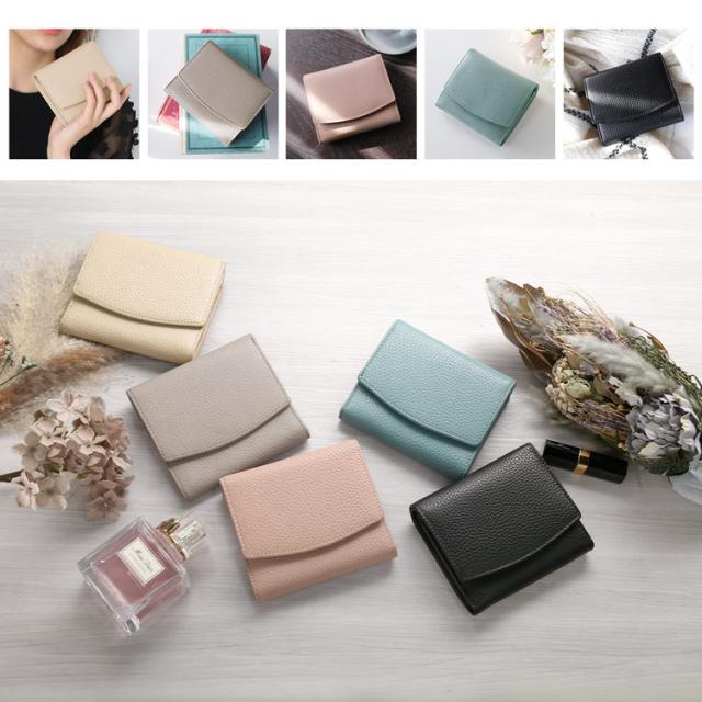 使いやすい 二つ折り財布 レザー コンパクト レディース