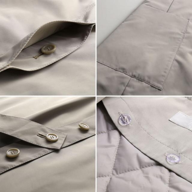 中綿ライナー付き コート レディース 春コート アウター ディテール