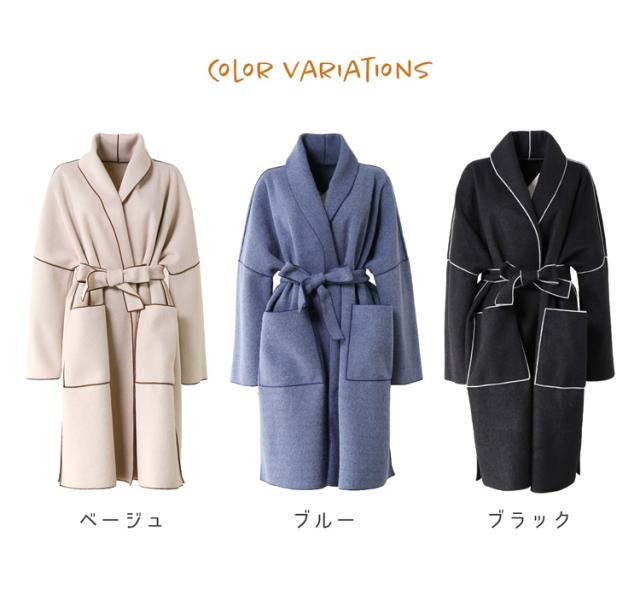 ラップ コート ストレッチ 素材 レディース カラー