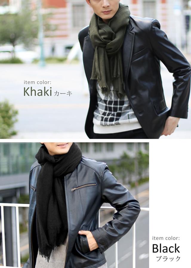 カーキ ネイビー 軽い カシミヤストール 春 夏