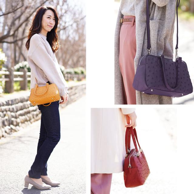 オーストリッチ 2WAY バッグ