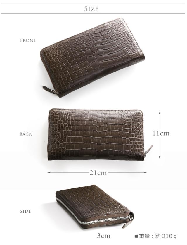 スモール クロコダイル ポロサス 長財布 手帳型 レディース