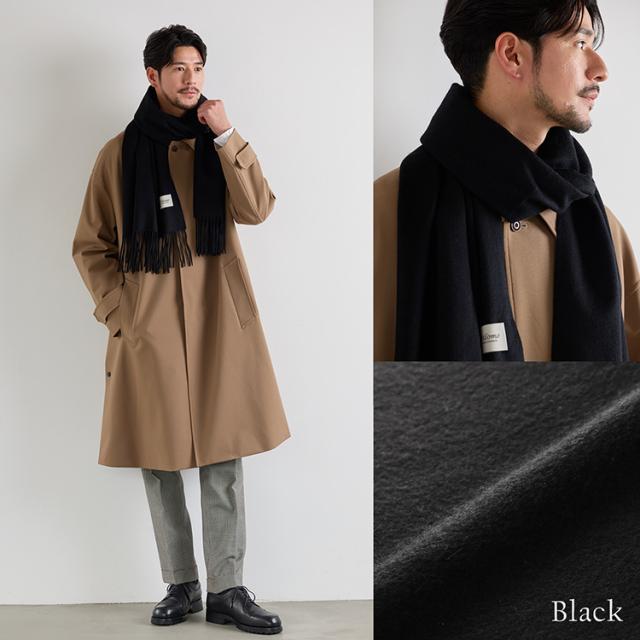 極やわカシミヤ 100% ストール マフラー ブラック