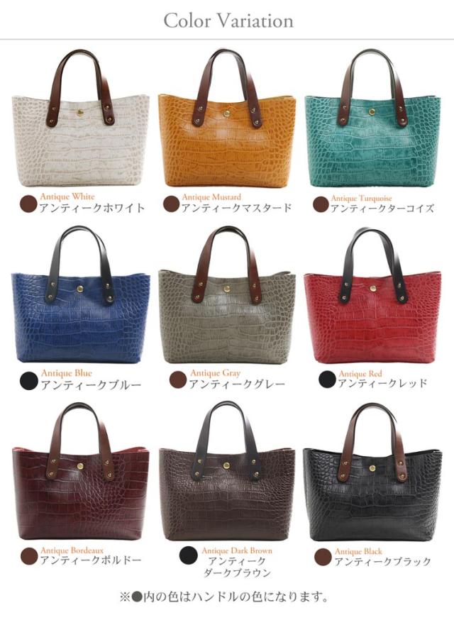 HALEINE クロコダイル 型押し 牛革 2WAY ミニ ショルダー バッグ