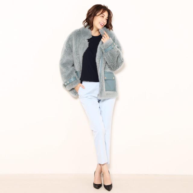 ムートン風 ウール ボア ブルゾン ジャケット