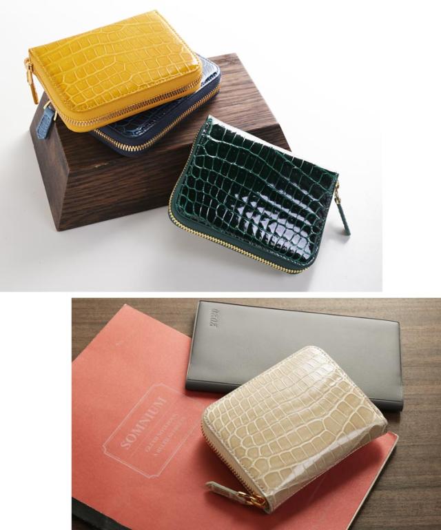 クロコダイル ミニ財布 コンパクト財布