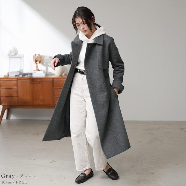 ゆったり 羽織る 肩の凝らない 着心地 オーバーシルエット コート