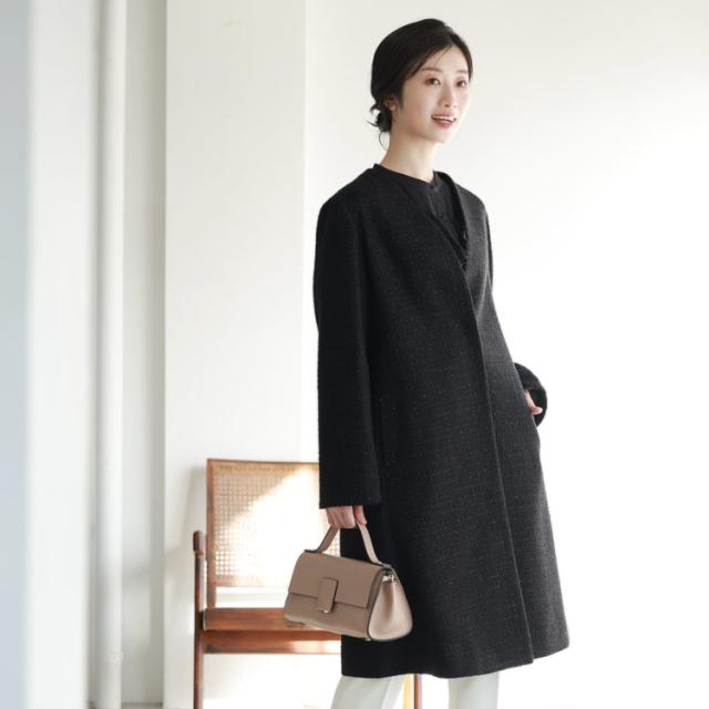 レディースノーカラーコート