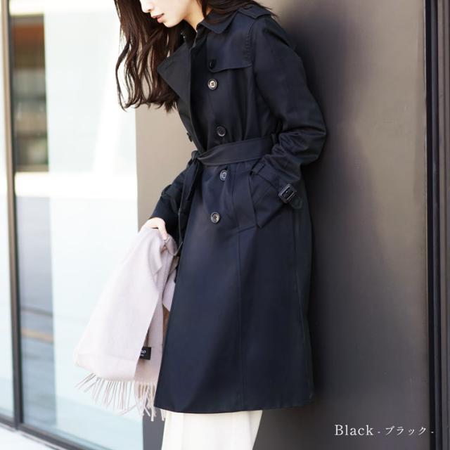 トレンチコート 春コート filomo ビジネス ブラック