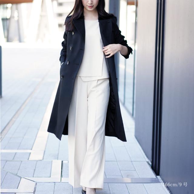 トレンチコート 春コート filomo ブラック 薄手 コート