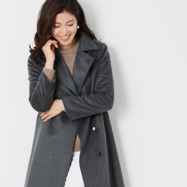 カシミヤ100％ ロングコート 冠婚葬祭 フォーマル