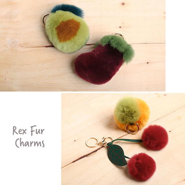 くだもの やさい ファーチャーム バッグチャーム