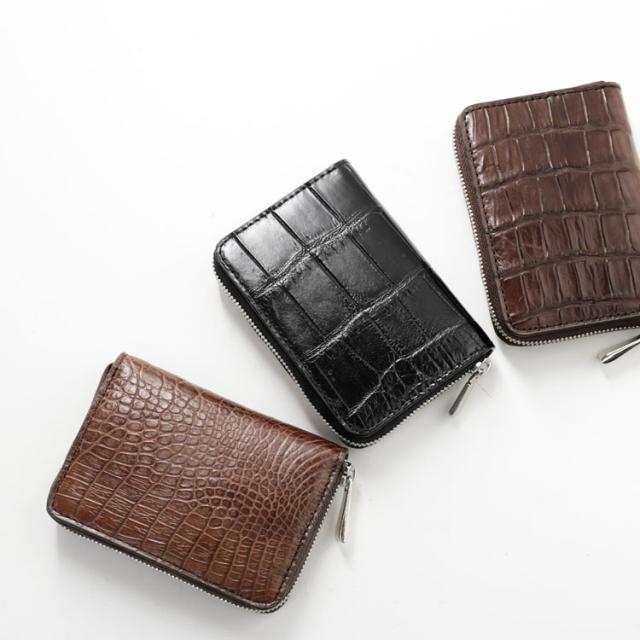 クロコダイル ミニ財布 メンズ