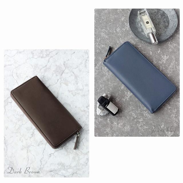 本革 ラウンドファスナー 長財布