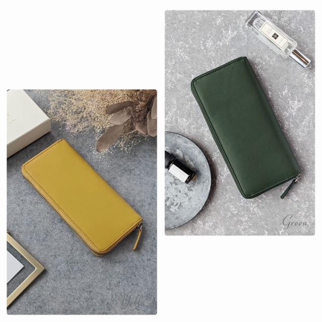 本革 ラウンドファスナー 長財布