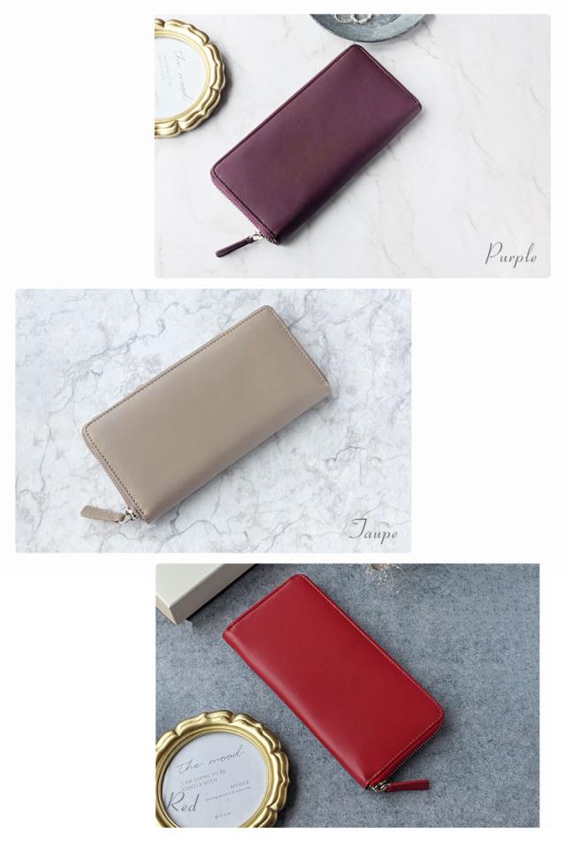 本革 ラウンドファスナー 長財布