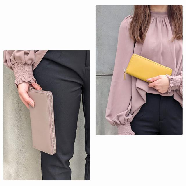 本革 ラウンドファスナー 長財布