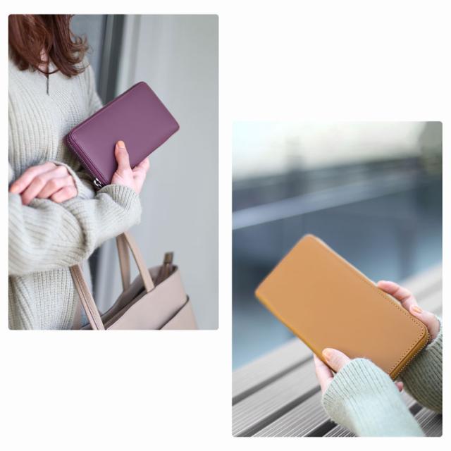 本革 ラウンドファスナー 長財布